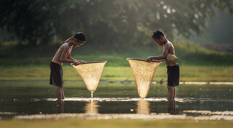 La pêche dans la rivière