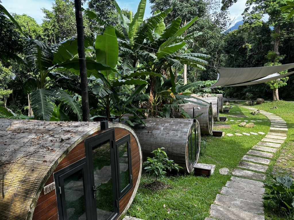 Barrel cabins at The Rock Lodge, Khammouane, Laos